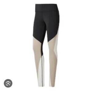 Reebok Women's Black and Cream OS Lux Tight